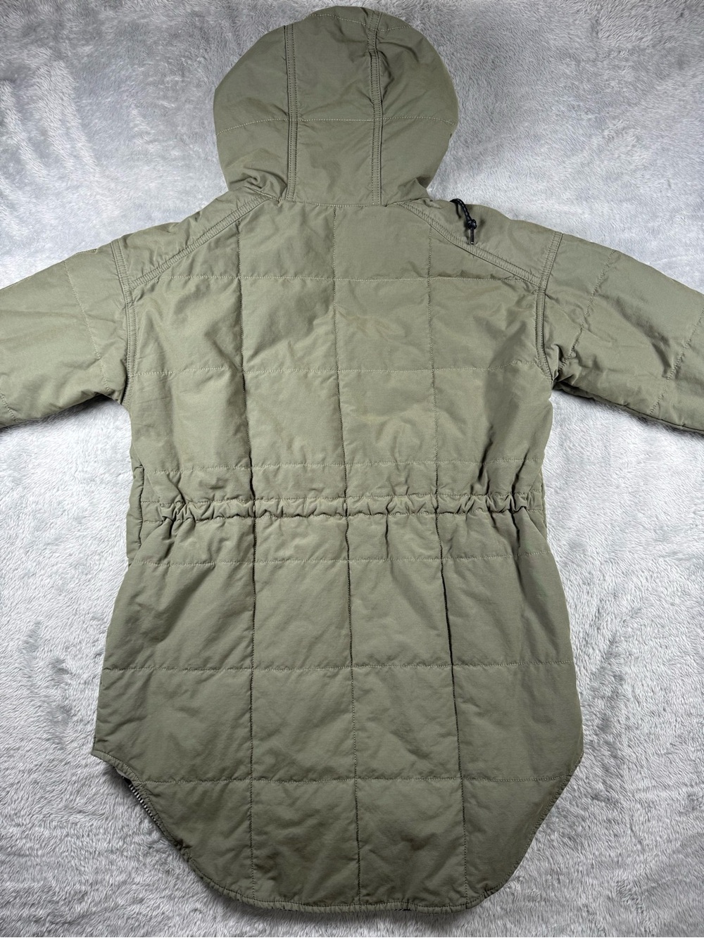 Columbia XS Olive Insulated Hooded Parka Plaid Lined Jacket - Picture 2 of 11